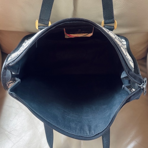 Authentic Vintage Gucci Monogram Canvas Black Leather Crossbody Bag - Picture 7 of 16